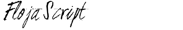 Floja Script font preview